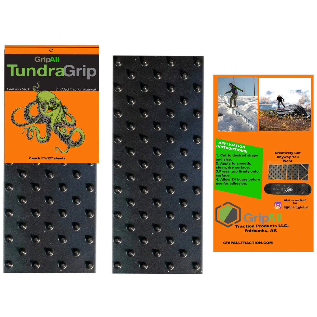 GripAll - Tundra Snowskate Grip Black (30x60cm)